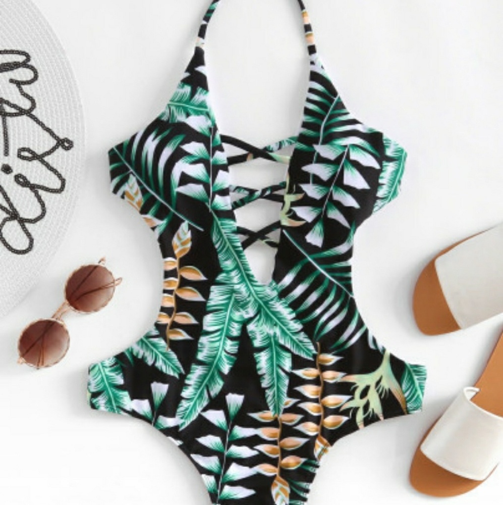 plunge neckline monokini